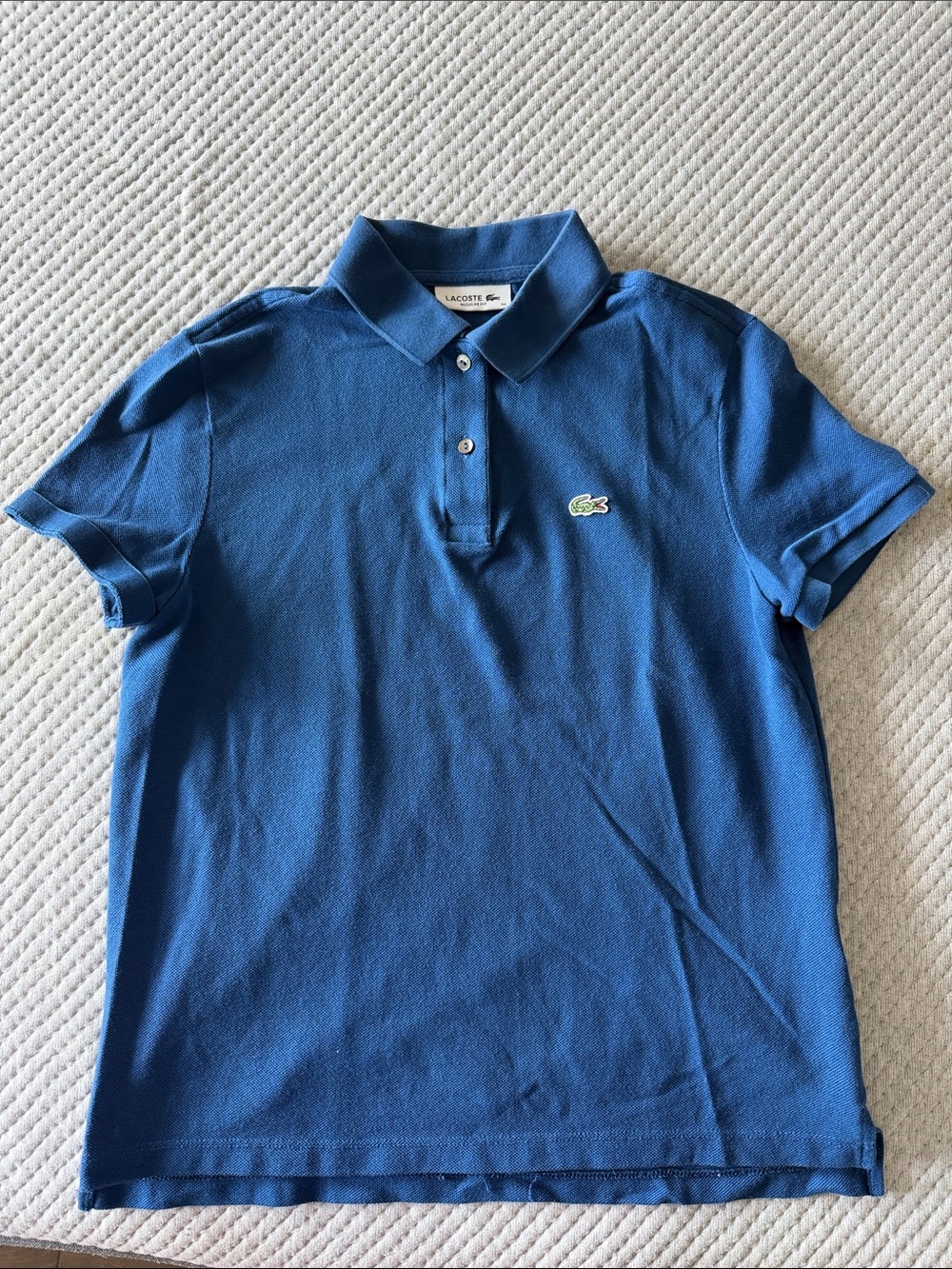 Lacoste Boys' Royal Blue Pique Polo with Crocodile Logo